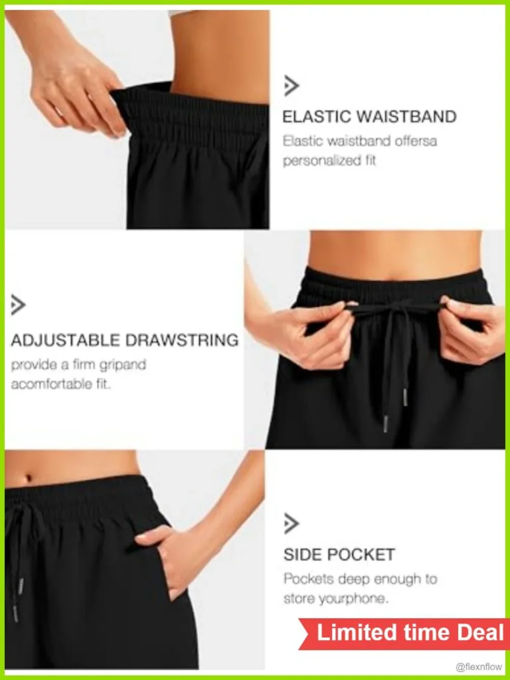 4 Pack Women's Athletic Running Shorts 3
